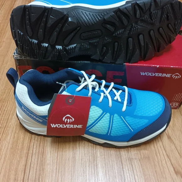 Wolverine Men’s Blue Athletic Work Sneakers - Picture 4 of 7